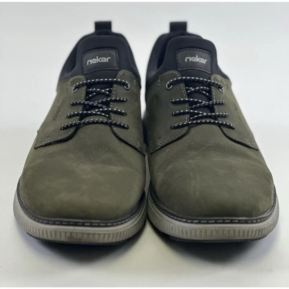 Rieker Stan 60 Slip‎ On Sneaker Green Suede Moor Schwartz Lightweight Men 46 12